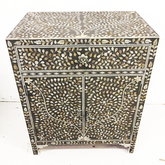 Mother of Pearl sideboard Cabinet Grey Floral